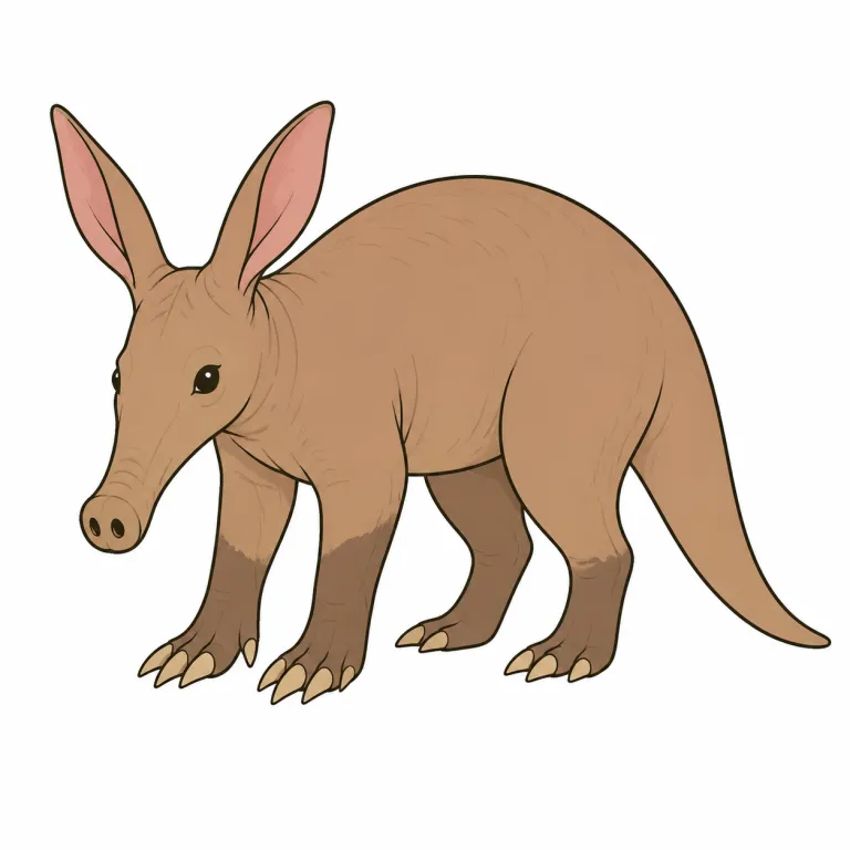 aardvark（ツチブタ・noun）の覚え方イラスト