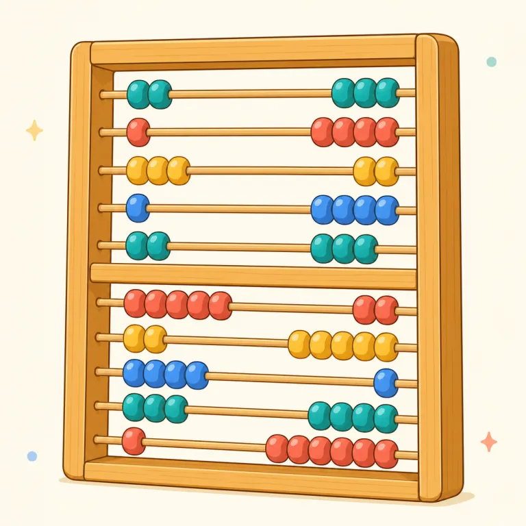 abacus（そろばん・名詞）の覚え方イラスト — abacus は単独で覚えるより、計算まわりの基本語と結びつけると残りやすい