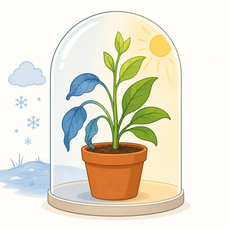 acclimate（順応する・動詞）の覚え方イラスト — acclimate の中には climate「気候」が入っているので、新しい気候や環境に体が慣れていく場面を思い浮かべます