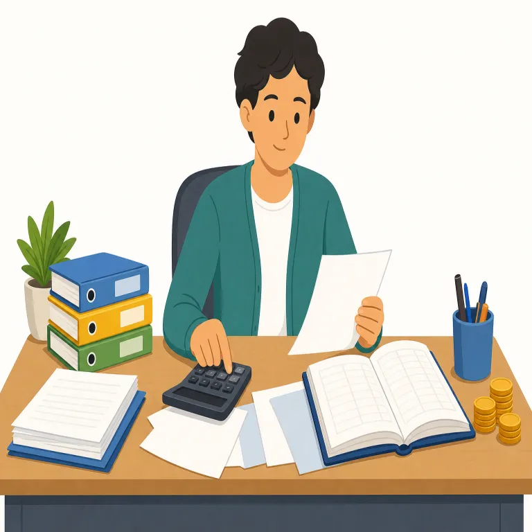 accountant（会計士・名詞）の覚え方イラスト — account が「口座」だけでなく「説明・報告・会計」の中心語だと押さえると覚えやすいです
