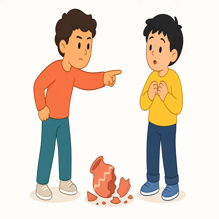 accusation（告発・名詞）の覚え方イラスト — このエントリでは accusation を、単なる「非難」ではなく、犯罪や不正を正式に言い立てる「告発」として覚えます