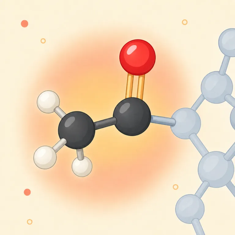 acetyl（アセチル基、酢酸基・名詞）の覚え方イラスト — acetyl は単独で覚えるより、acetic acid（酢酸）→ acetate（酢酸塩・酢酸エステル）→ acetyl（酢酸由来の基）と並べると定着しやすいです