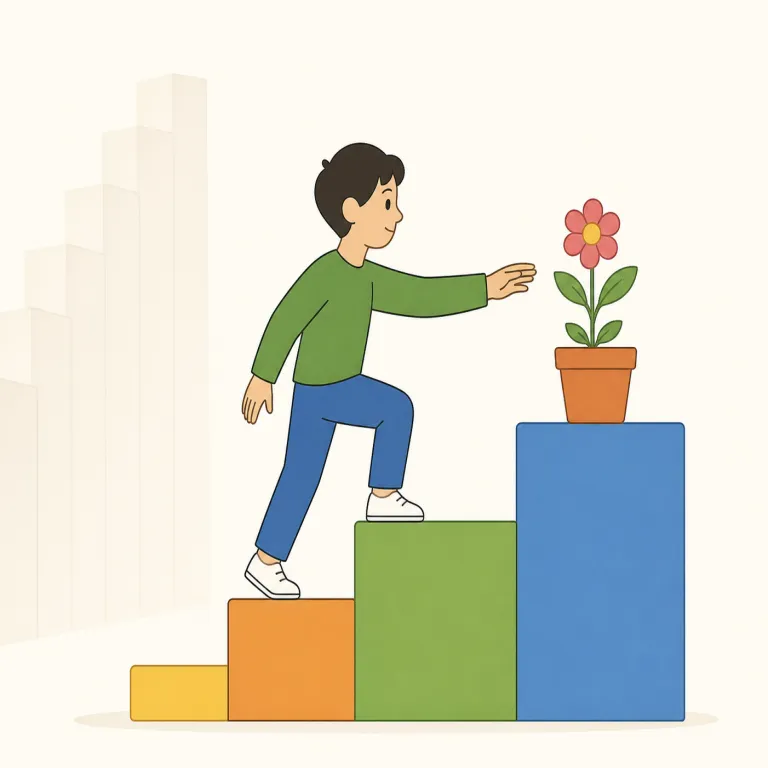 achievable（達成可能な・形容詞）の覚え方イラスト — achievable は achieve「達成する」+ -able「〜できる」で、「達成できる」と分解できます