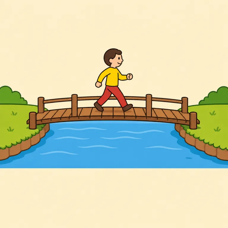 across（横切って・preposition）の覚え方イラスト