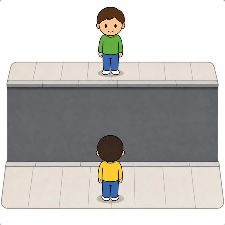 across（向かいに・preposition）の覚え方イラスト
