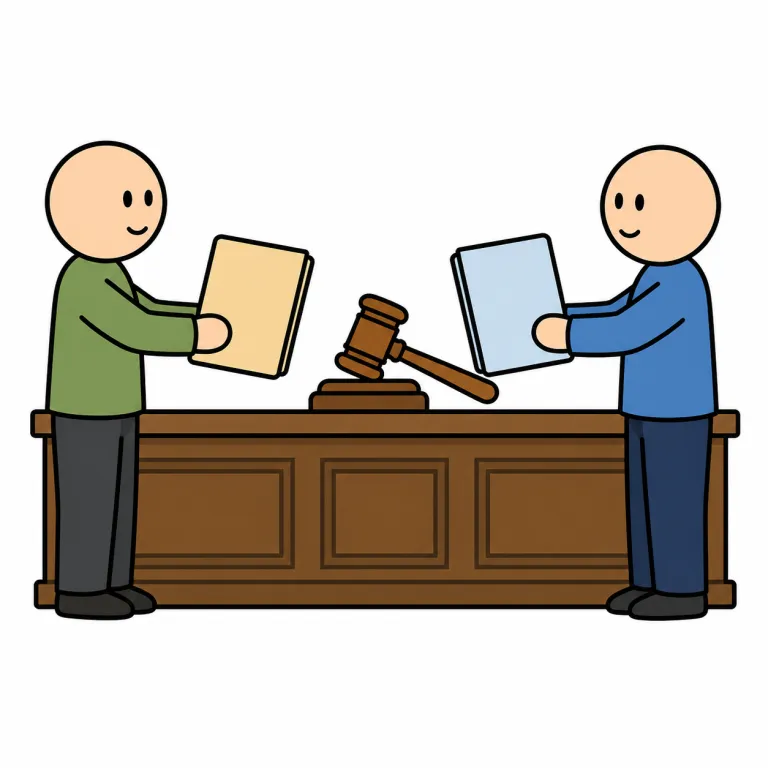action（訴訟・noun）の覚え方イラスト
