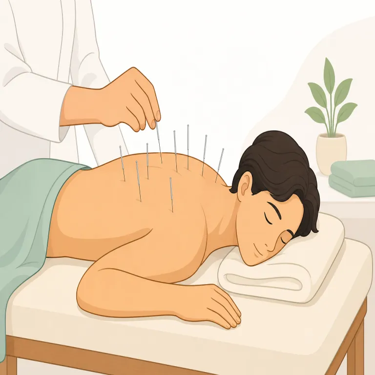 acupuncture（鍼治療・名詞）の覚え方イラスト — まず真ん中の puncture（刺す・穴をあける）に気づくと覚えやすいです