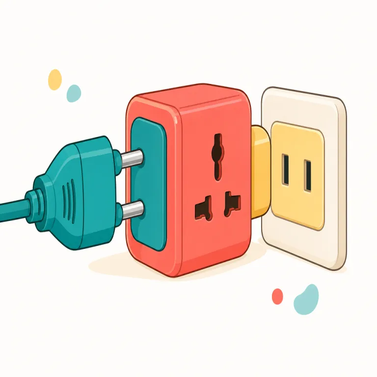 adapter（アダプター・名詞）の覚え方イラスト — adapt を知っていれば「合わせる」
