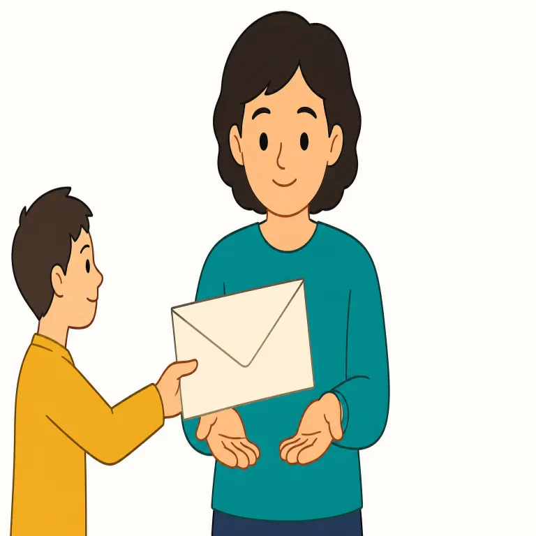 addresseeの覚え方イラスト