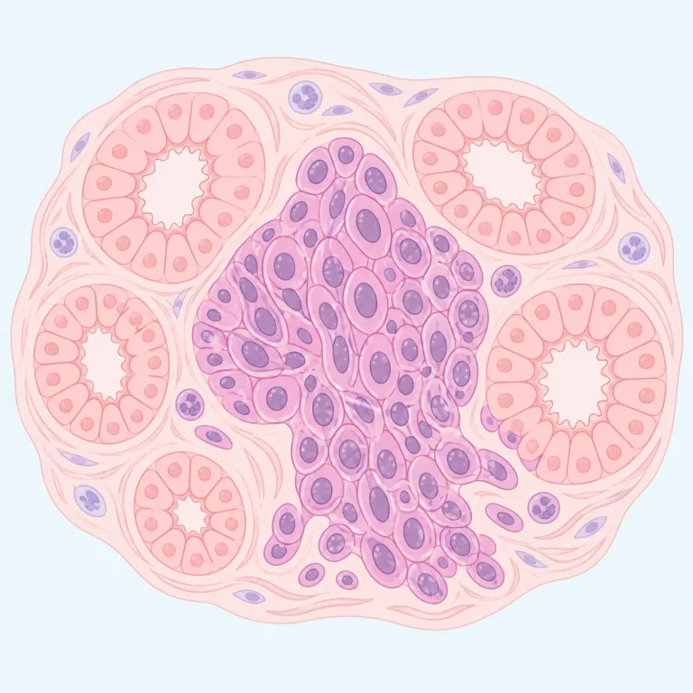adenocarcinoma（腺癌・名詞）の覚え方イラスト — まず後半の carcinoma をひとかたまりで覚えると楽です