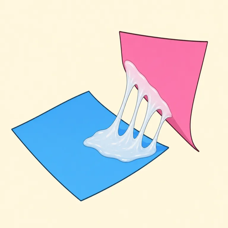 adhesive（粘着性の・adjective）の覚え方イラスト