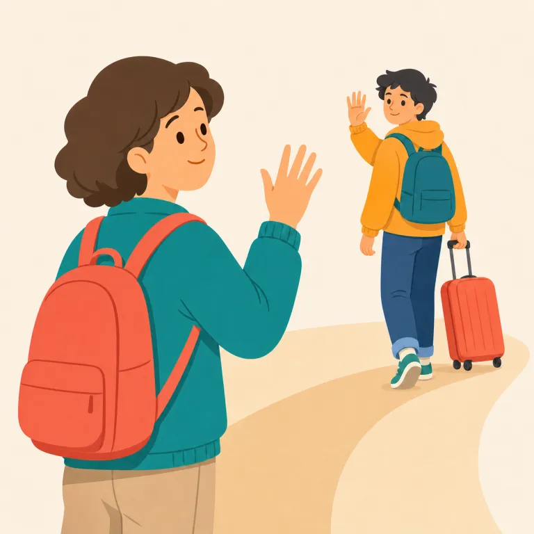adieu（さよなら）の覚え方イラスト — まず bye や goodbye の軽さとは切り離して覚えるのがコツ