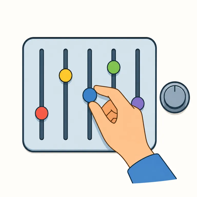 adjustment（調整・名詞）の覚え方イラスト — adjust を知っていれば、その「調整する」という動作が -ment で名詞になった形だと押さえると覚えやすいです