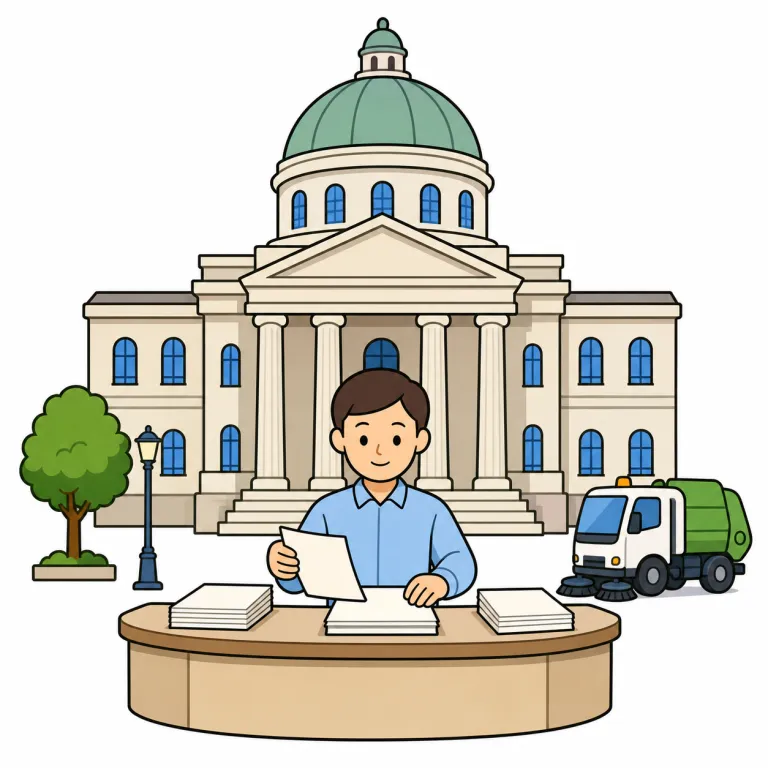 administrative（行政の・adjective）の覚え方イラスト