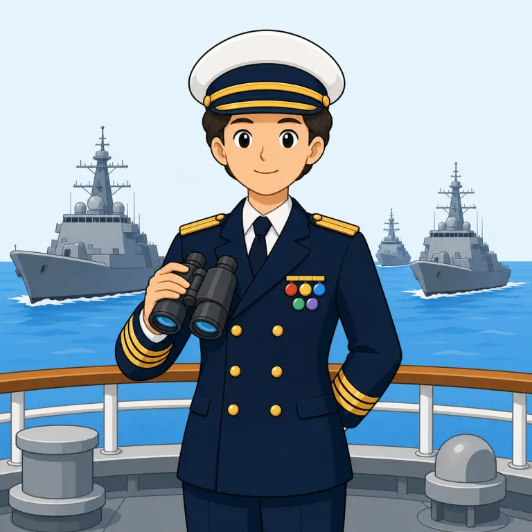 admiral（提督・名詞）の覚え方イラスト — admiral は単体で覚えるより、「captain は1隻・admiral は艦隊全体」と対比すると残りやすい語です