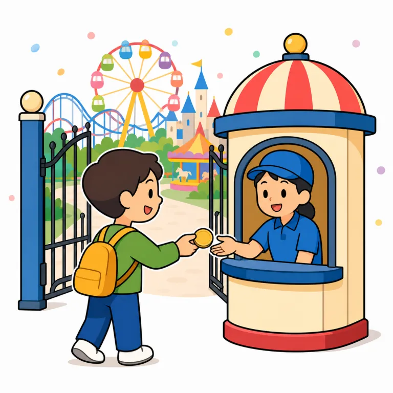 admission（入場料・noun）の覚え方イラスト