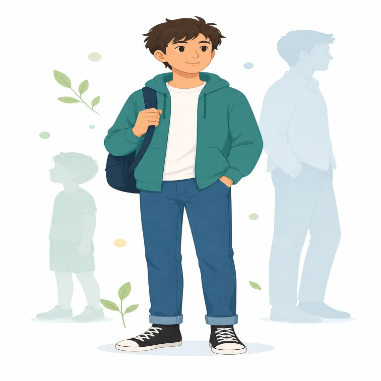 adolescence（思春期・名詞）の覚え方イラスト — adolescent（思春期の若者）を知っていれば、その人たちが過ごす時期全体が adolescence