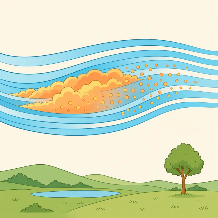 advection（移流・名詞）の覚え方イラスト — advection は気象・流体で convection とセットで覚えると残りやすい語