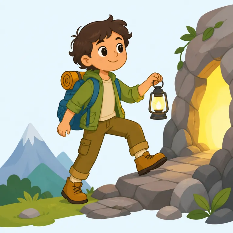 adventurous（冒険好きな・形容詞）の覚え方イラスト — adventurous は adventure「冒険」から来る語なので、人について使うと「冒険を好む性格の」という意味になります