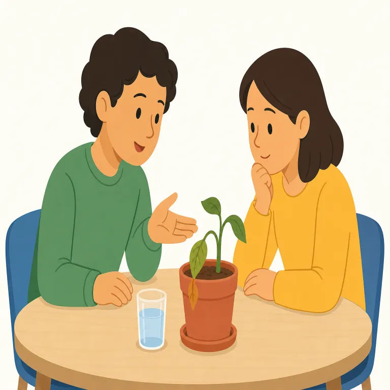 advise a on b（助言する・句動詞）の覚え方イラスト — advise は「ちょっと意見を言う」より、知識や立場を踏まえて助言する語