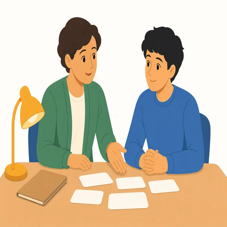 advisor（助言者、顧問・名詞）の覚え方イラスト — advisor は advise「助言する」に、人を表す -or が付いた形です
