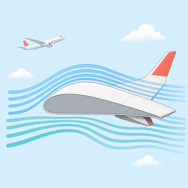 aerodynamics（空気力学・名詞）の覚え方イラスト — aero- は aircraft や aerospace でも見る『空気・飛行』の合図、dynamics は dynamic『力強く動く』を思い出すとつながります