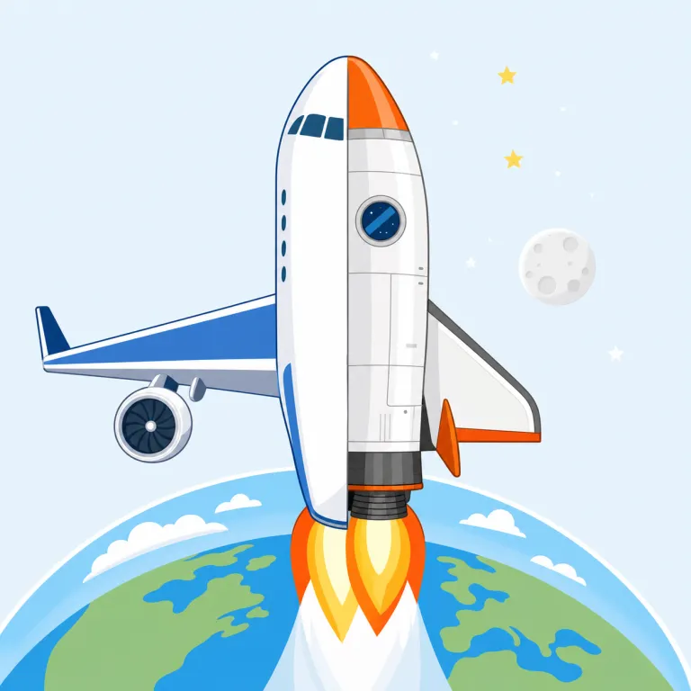 aerospace（航空宇宙・名詞）の覚え方イラスト — 「aero + space」で形ごと覚えるのが近道