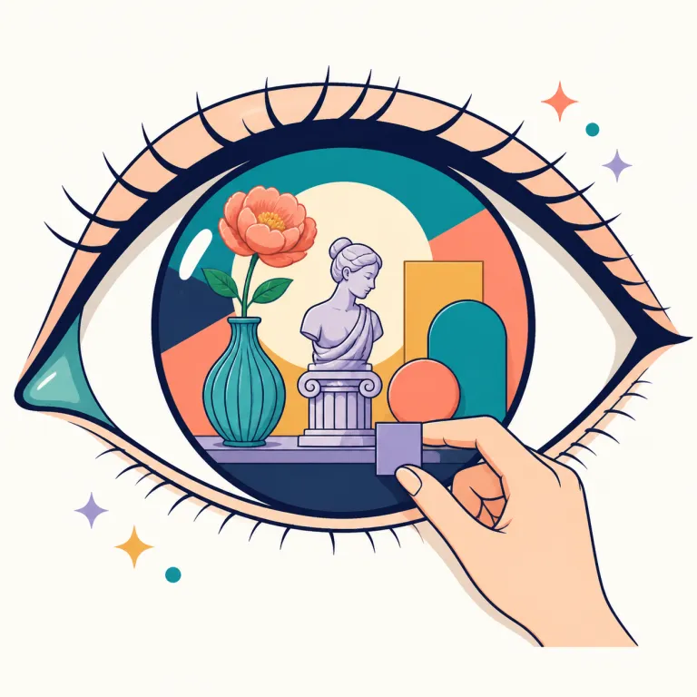 aesthetic（美学、美意識・noun）の覚え方イラスト