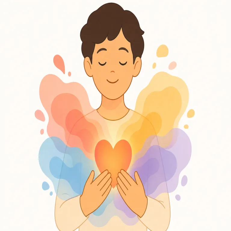 affective（感情の・形容詞）の覚え方イラスト — affective は affect「心に作用する、影響する」に -ive「性質をもつ」が付いた形容詞です
