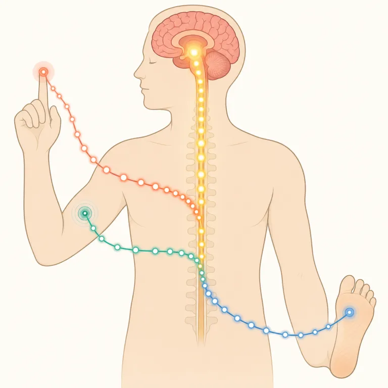 afferent（求心性・形容詞）の覚え方イラスト — まず efferent とセットで対比して覚えるのが最短です