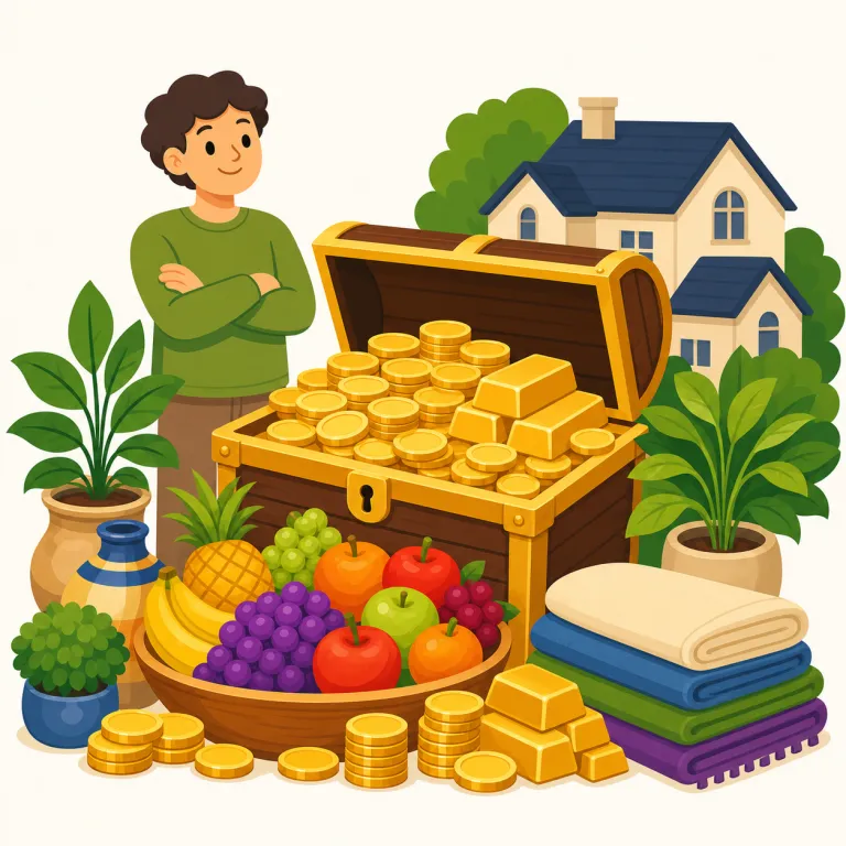 affluence（裕福さ・名詞）の覚え方イラスト