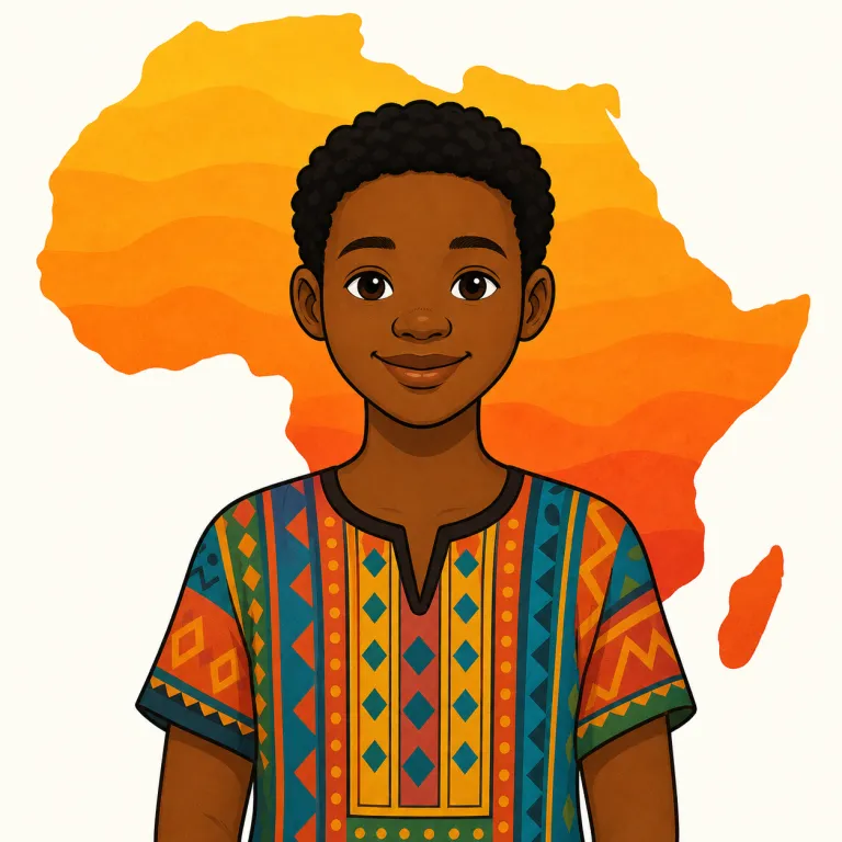 African（アフリカ人・noun）の覚え方イラスト