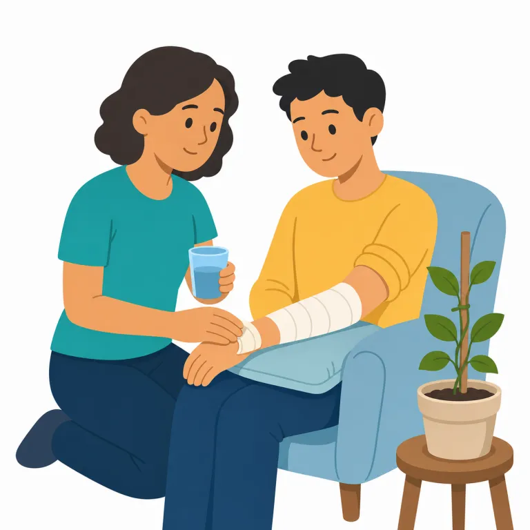 aftercare（アフターケア・名詞）の覚え方イラスト — after は after-school, after-party のように「〜の後」、care はそのまま「世話」