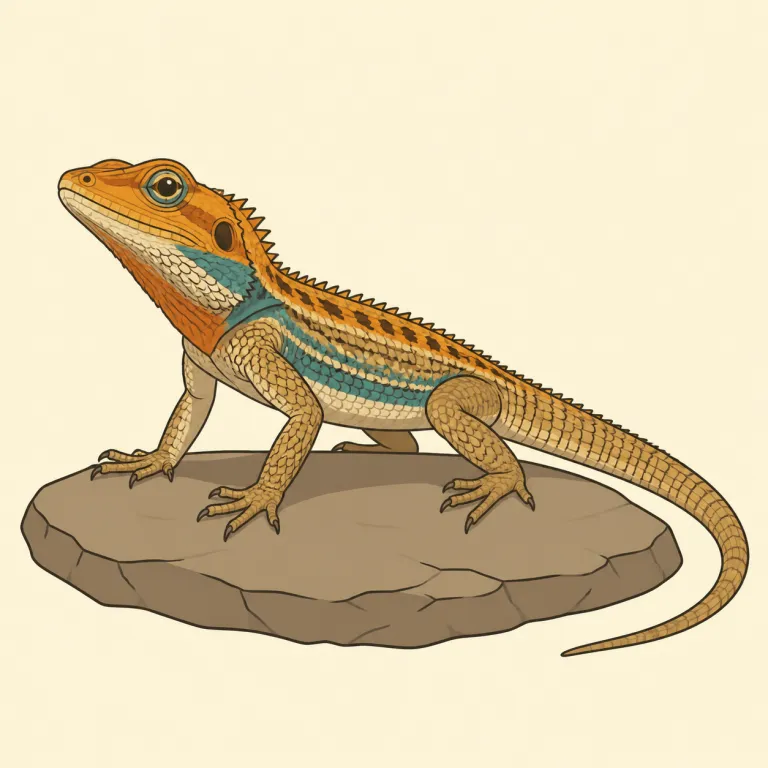 agama（アガマトカゲ・noun）の覚え方イラスト