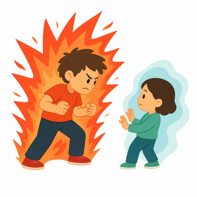 aggressiveness（攻撃性・名詞）の覚え方イラスト — aggressive を知っていれば、aggressiveness は「攻撃的である性質・傾向」と取りやすい