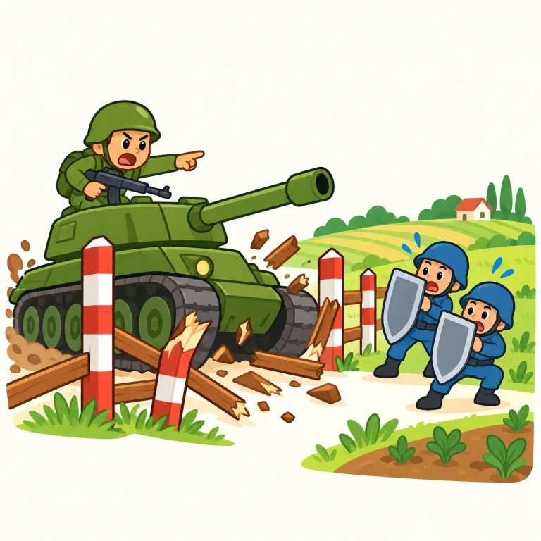 aggressor（侵略者・noun）の覚え方イラスト