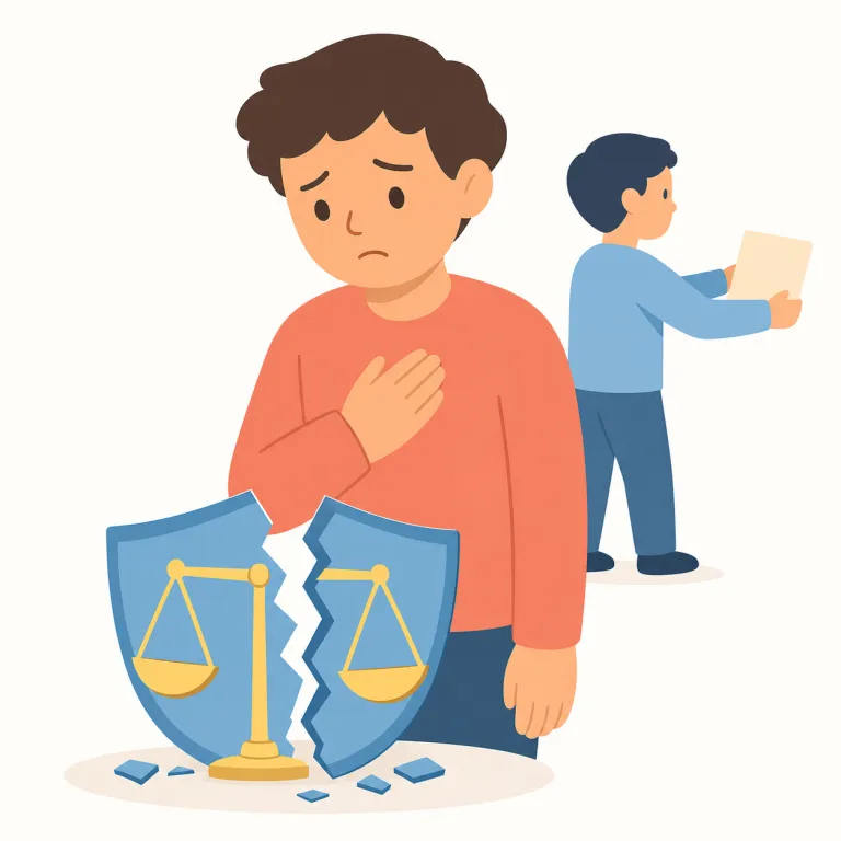 aggrieved（被害を受けた、権利を侵害された・adjective）の覚え方イラスト
