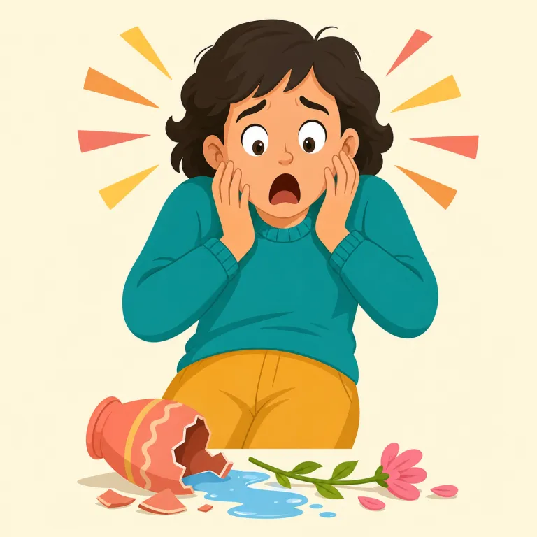 aghast（愕然とした・形容詞）の覚え方イラスト — surprised より強く、shocked に近いが、aghast は「ひどさに言葉を失う」感じまで含みます