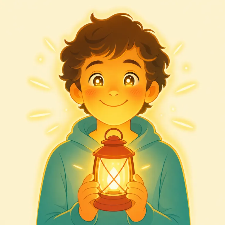 aglow（輝いている・形容詞）の覚え方イラスト — glow（赤く・やわらかく光る）を知っていれば、aglow は「光を帯びている状態」とまとめて覚えやすいです