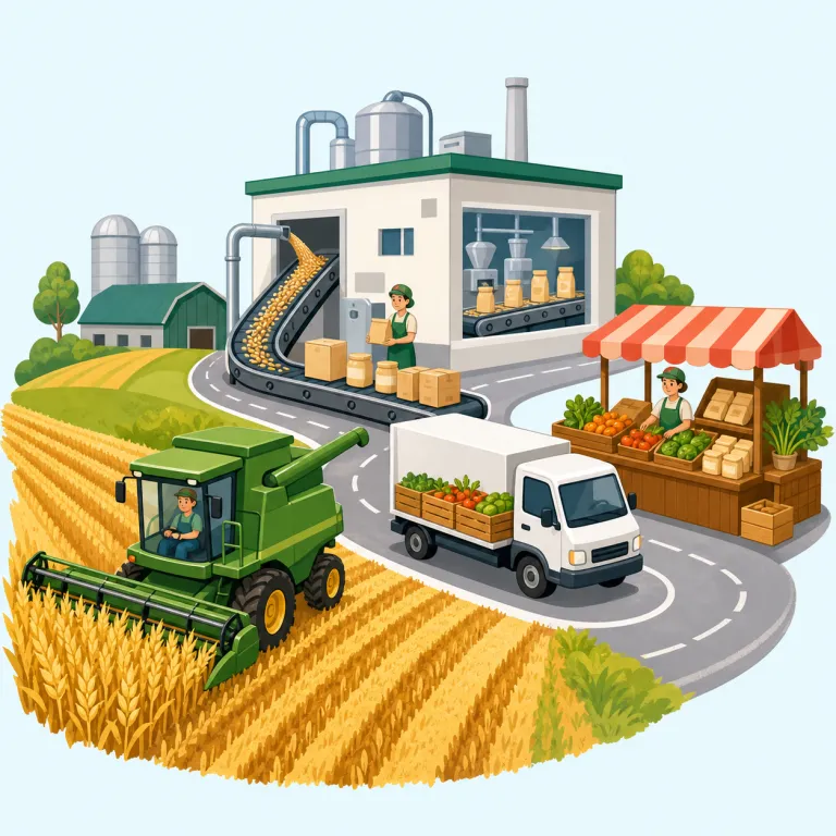 agribusiness（農業関連産業・名詞）の覚え方イラスト — agri- は agriculture, agricultural で見慣れる「農業」の印