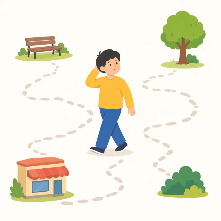 aimlessly（あてもなく・副詞）の覚え方イラスト — aim を「狙う・目標に向ける」と知っていれば、aim-less-ly で「目標なしに、狙いもなく」という形のまま覚えやすいです