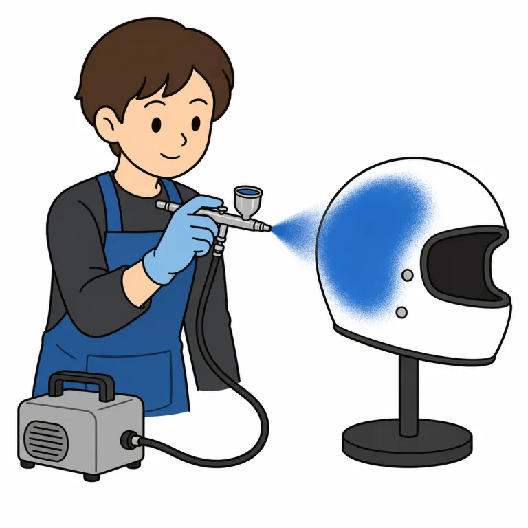 airbrushing（エアブラシ加工・noun）の覚え方イラスト