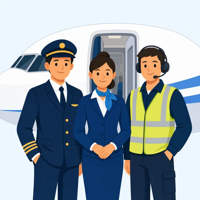 aircrew（航空乗組員・名詞）の覚え方イラスト — air と crew がそのまま合体した語で、「空のチーム」と捉えると覚えやすいです