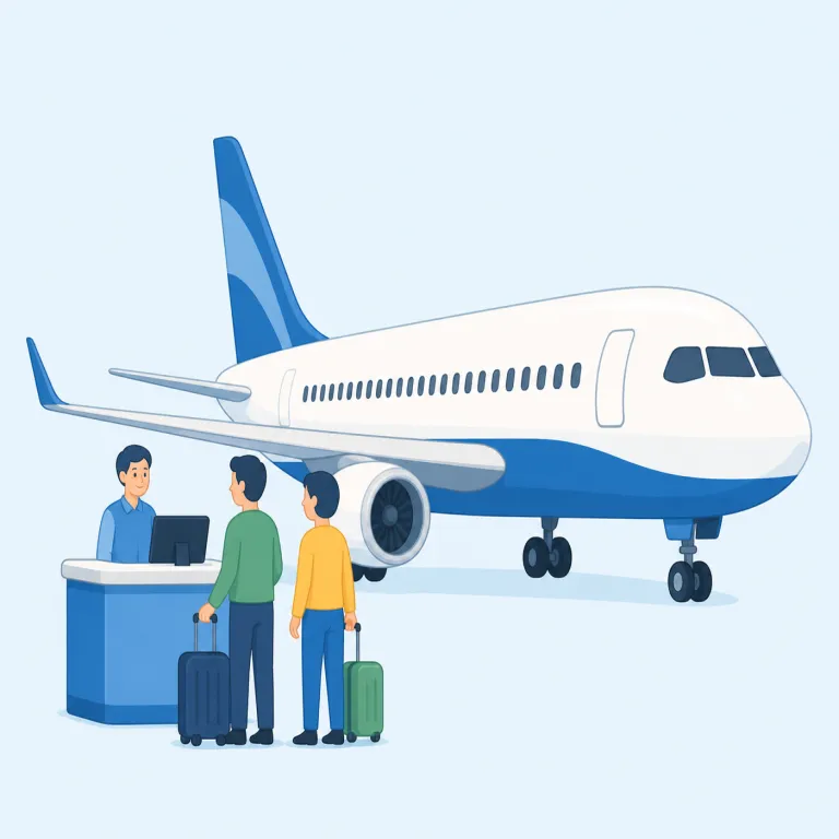 airline（航空会社・名詞）の覚え方イラスト — airline を「航空会社」と覚えるときは、air「空」＋ line「路線」を運営する主体、と考えると定着しやすいです