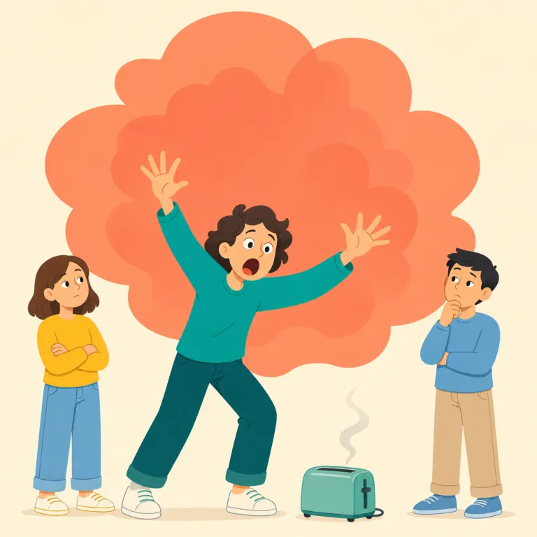 alarmist（危機をあおる人、大げさに危険を訴える人・名詞）の覚え方イラスト — alarm を知っていれば覚えやすい語です