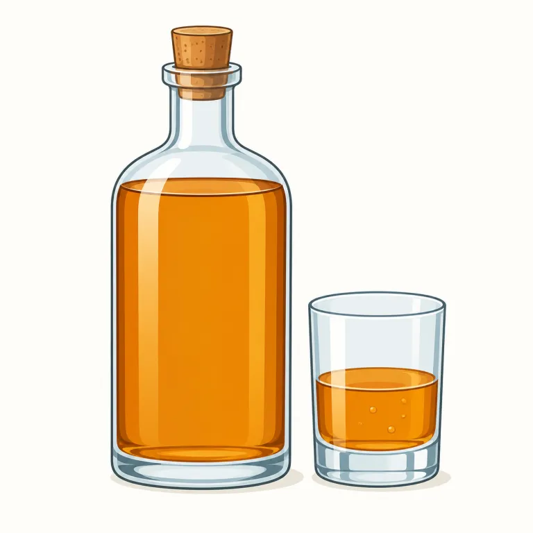 alcohol（アルコール・名詞）の覚え方イラスト — このエントリの alcohol は「酒」そのものではなく、飲み物や消毒液などに含まれる成分としての「アルコール」を指す用法です