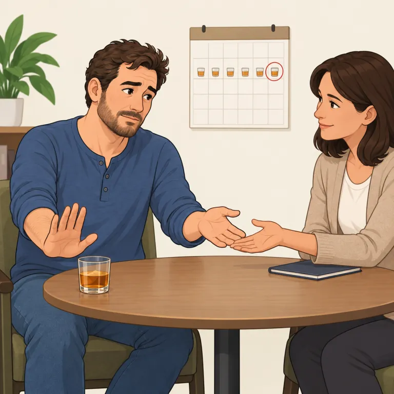 alcoholic（アルコール中毒者・noun）の覚え方イラスト