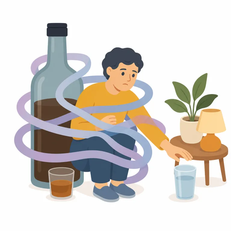 alcoholismの覚え方イラスト