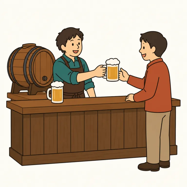 alehouse（居酒屋、酒場・noun）の覚え方イラスト
