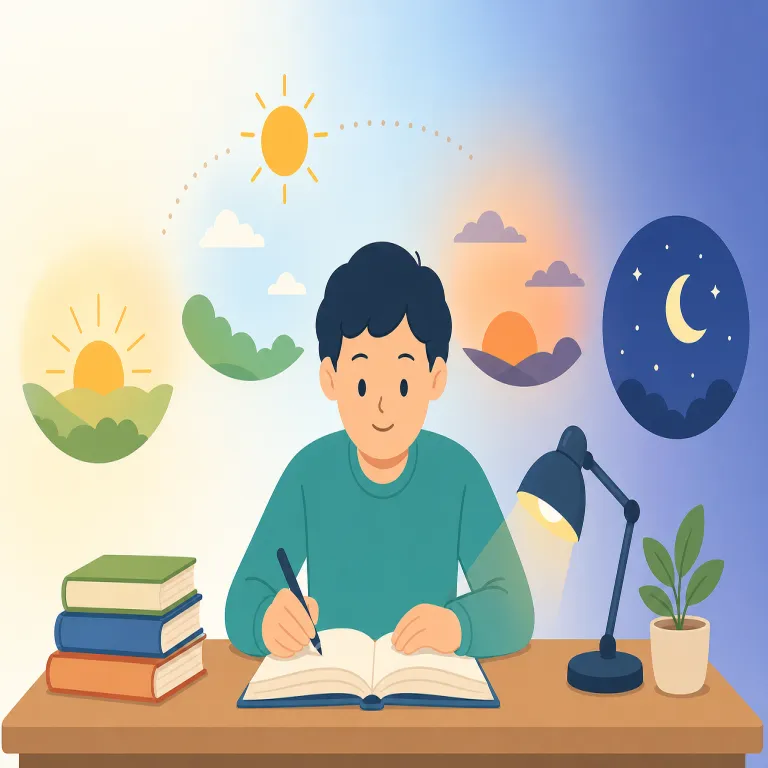 all day long（一日中・イディオム）の覚え方イラスト — まず `all day` で「一日中」